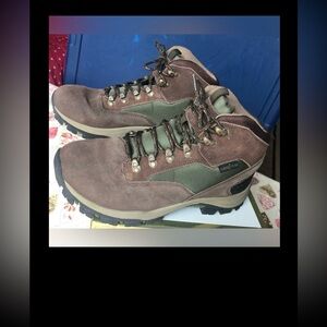 Goodyear Montana Suede Hiking - Work Boots #GY210-4P Brown & Green size 9